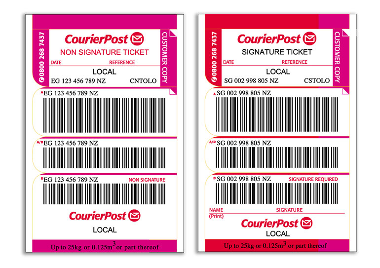 Courier Post Parcel Tickets